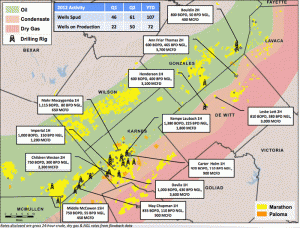 Marathon Eagle Ford Acreage Map Q2 2012