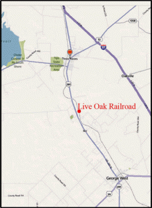 Live Oak Railroad Location Map