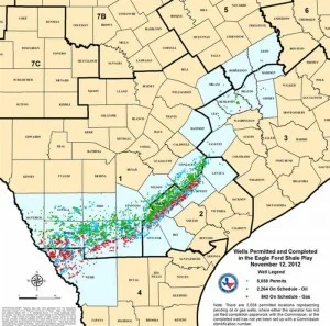 Eagle Ford Shale Well Map