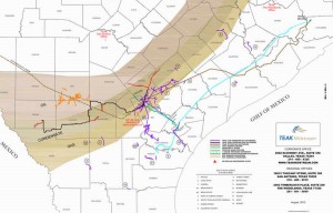 Teak Midstream Eagle Ford Map