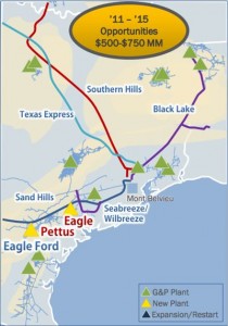 DCP Midstream's Eagle Ford System Map