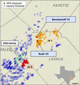 NFR Energy Eagle Ford Acreage Map