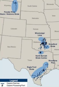 Copano Energy Assets Map