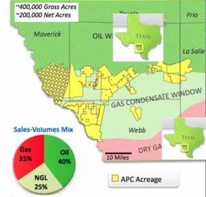 Anadarko Eagle Ford Acreage Map