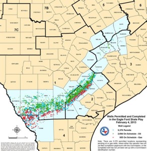 Eagle Ford Shale Well Map February 2013