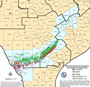 Eagle Ford Shale Well Map