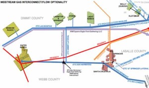Rosetta Resources Eagle Ford Midstream Map