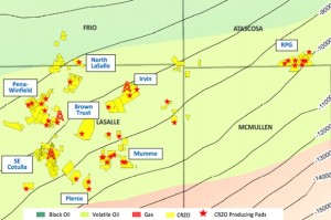 Carrizo Oil &Gas Eagle Ford Well Pad Map