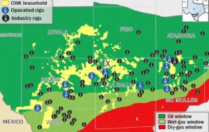 Chesapeake Eagle Ford Drilling Map