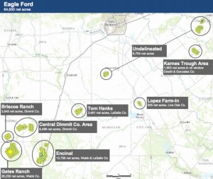 Rosetta Resources Eagle Ford Acreage Map By Area