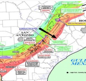 Austin Exploration Eagle Ford Acreage Map