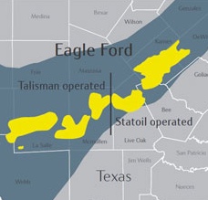 Statoil and Talisman Eagle Ford Acreage Map