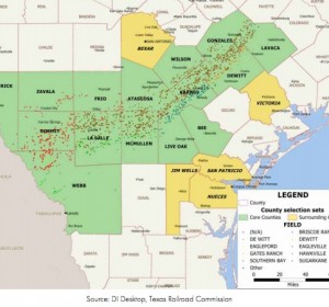 Eagle Ford Shale Core Counties
