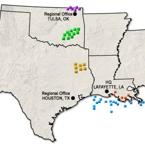 PetroQuest, Inc. Operations Map