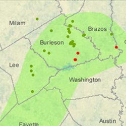 Burleson County Eagle Ford Shale Map