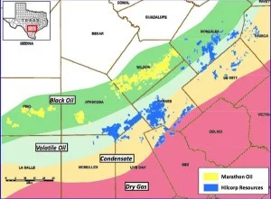 Marathon Oil Eagle Ford Shale Map