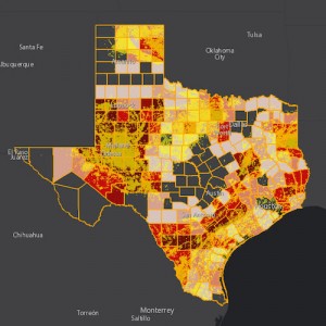 Map Showing Threat of Gas Exposure