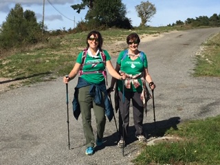 MB and mom walking the Camino!