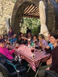 Group dinner on the Camino retreat