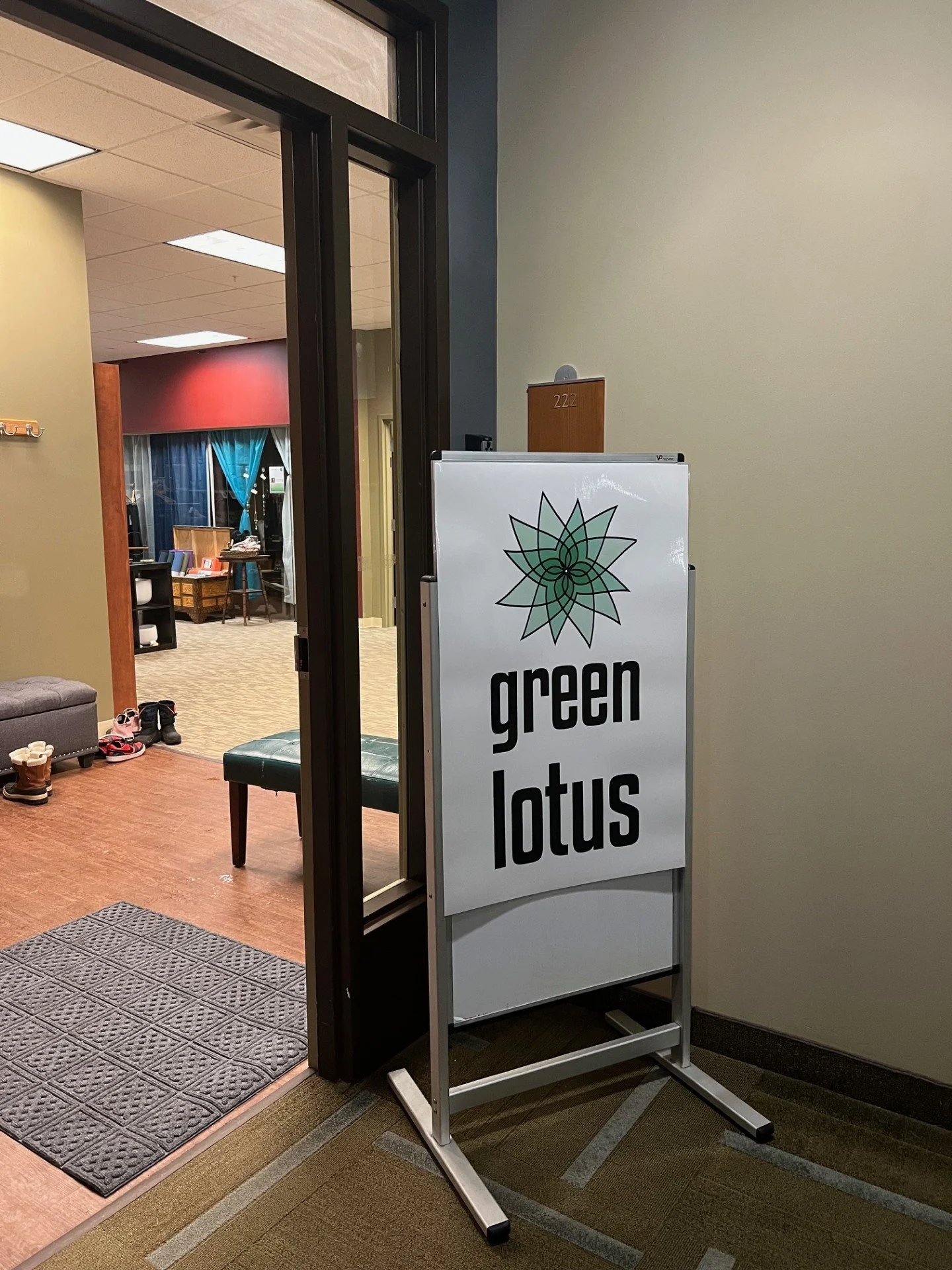 Look for the sign right outside our door
