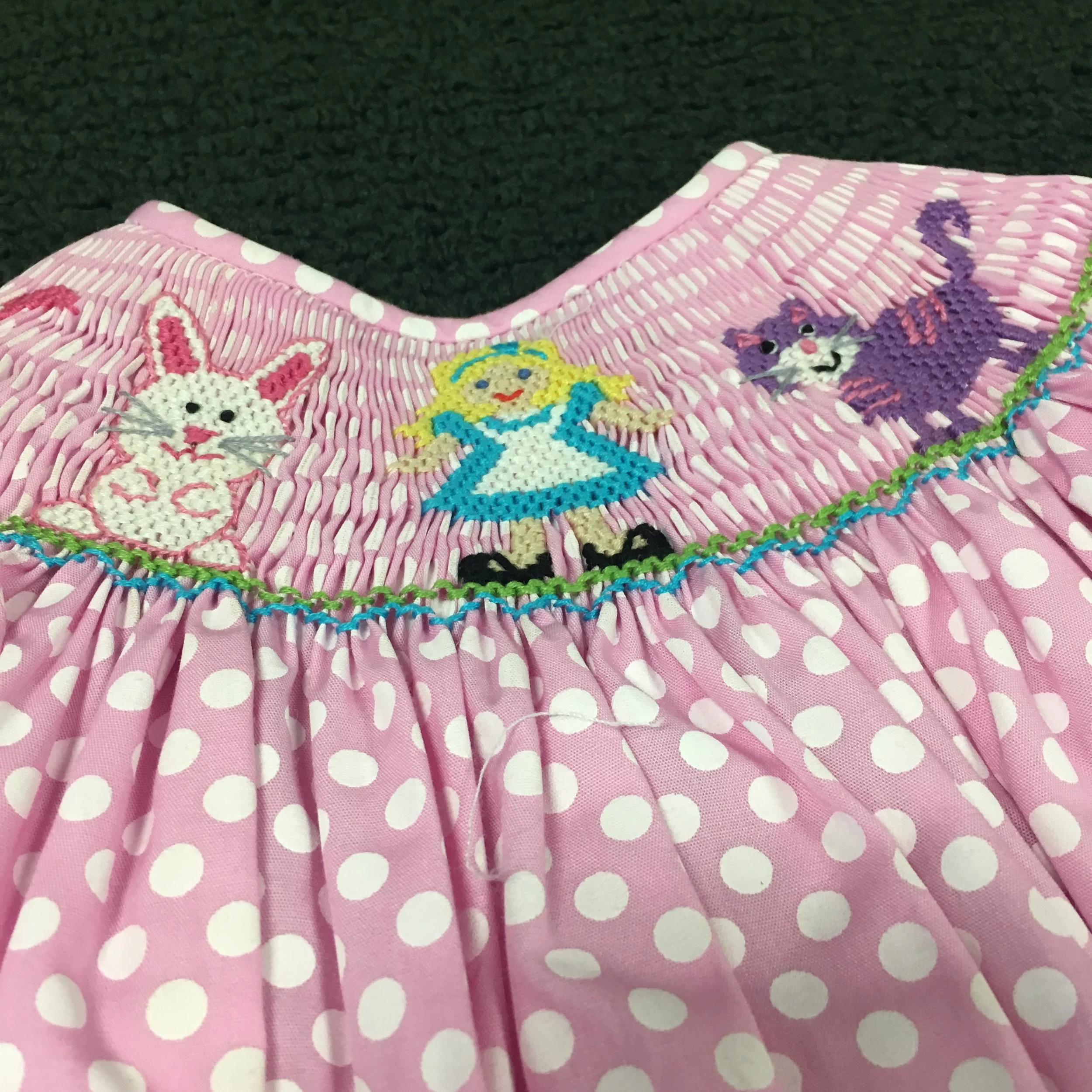 alice in wonderland smocked dress