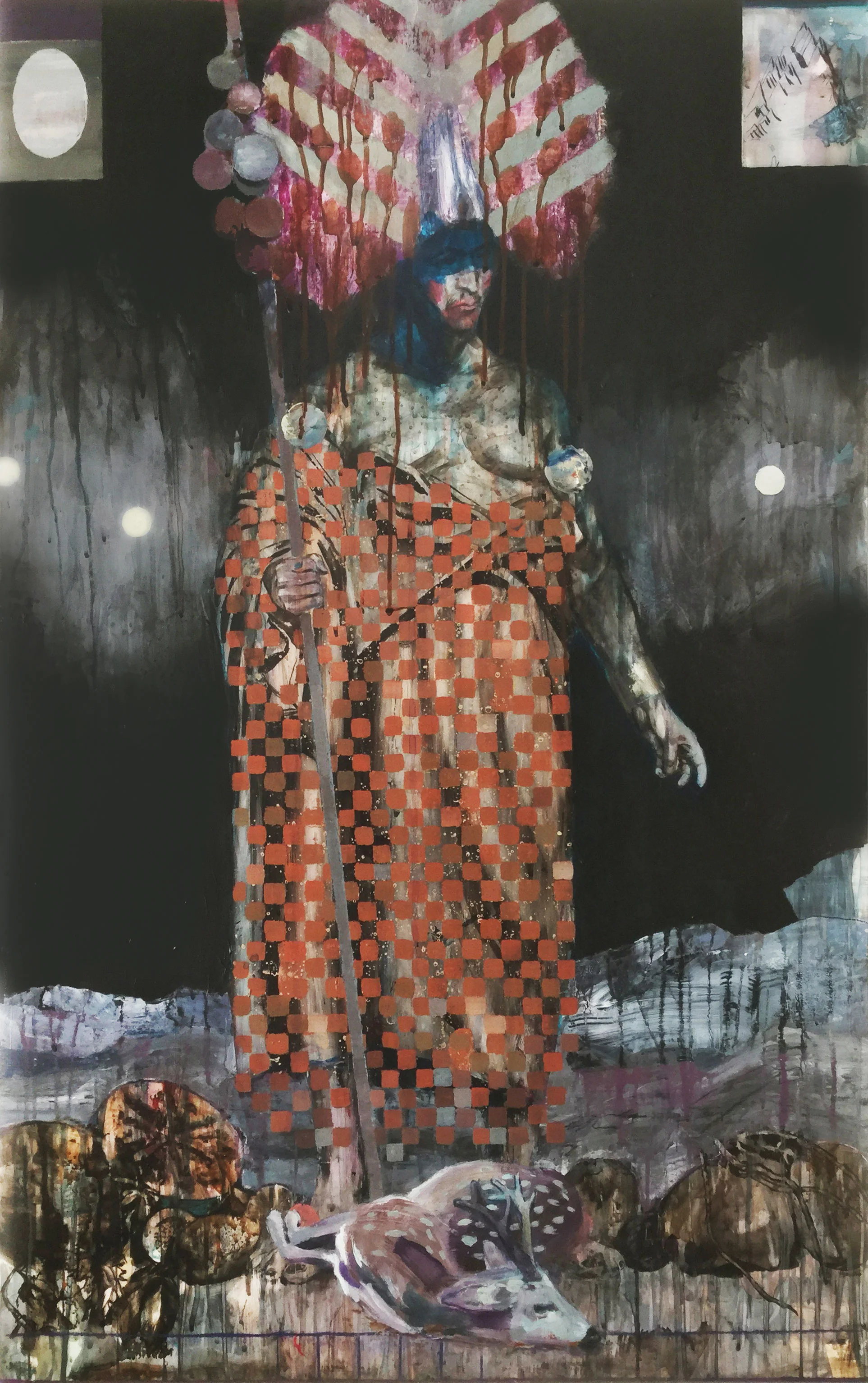Sapa Inka 2018, Mixed media on drafting film 100.5 x 64 cm