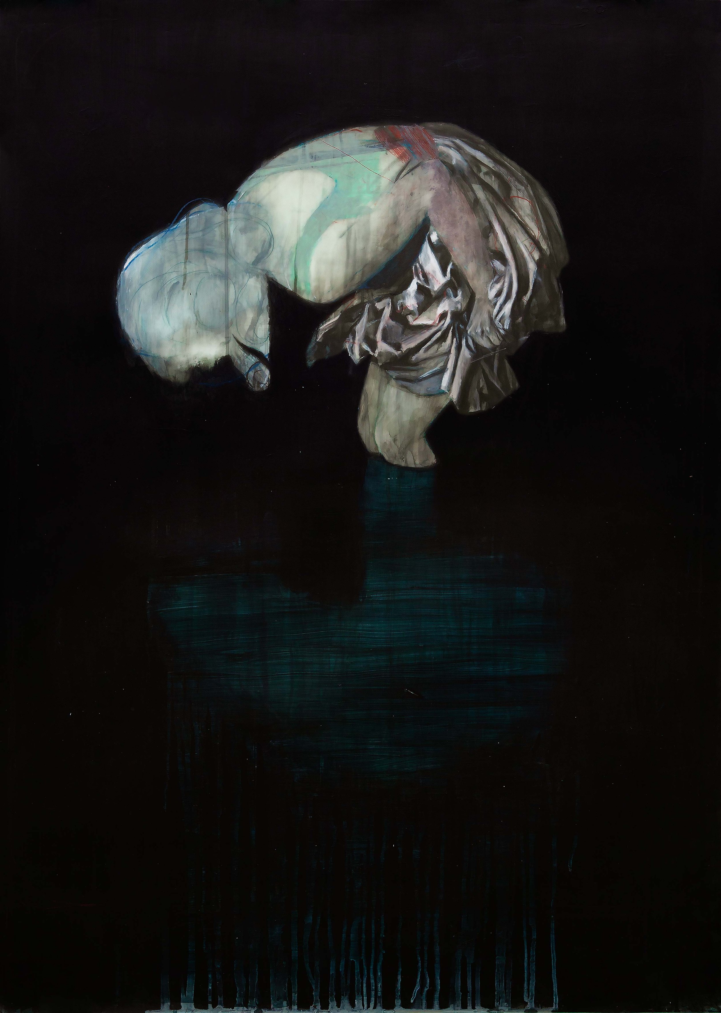   Narcissus  2018, Mixed media on polyester film 122 x 88 cm 