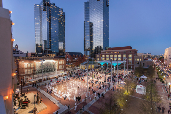 sundance square plaza in downtown fort worth