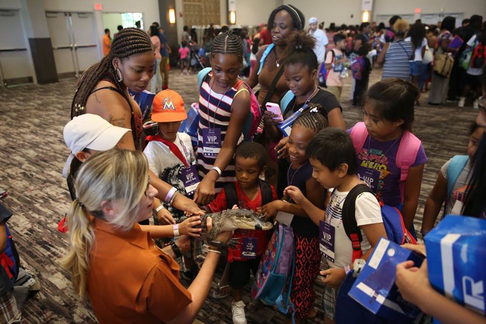Jungle Island invited some of their four legged friends to meet students.