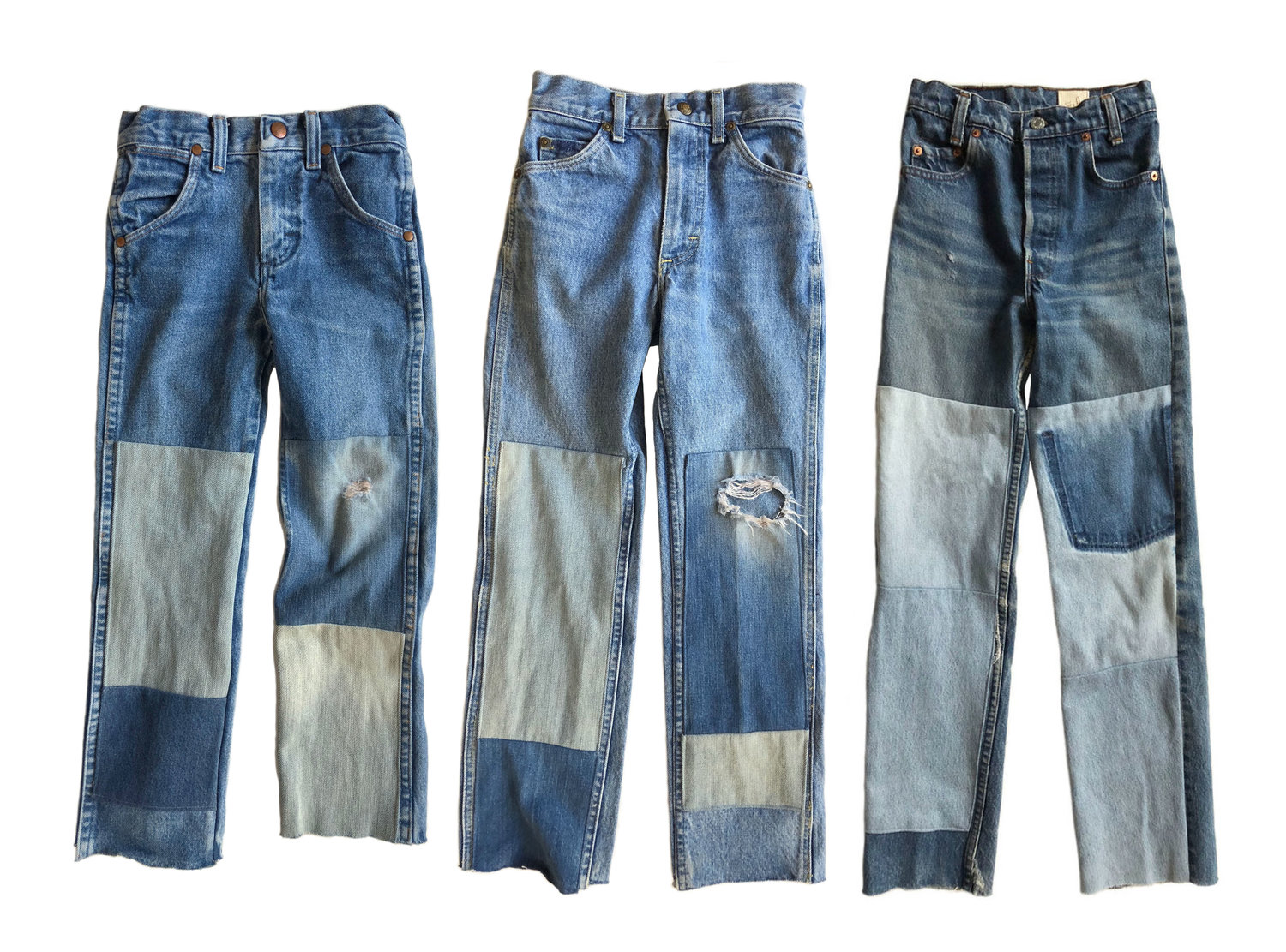 STEVIE / REWORKED DENIM - one of kind reworked jeans — NYC