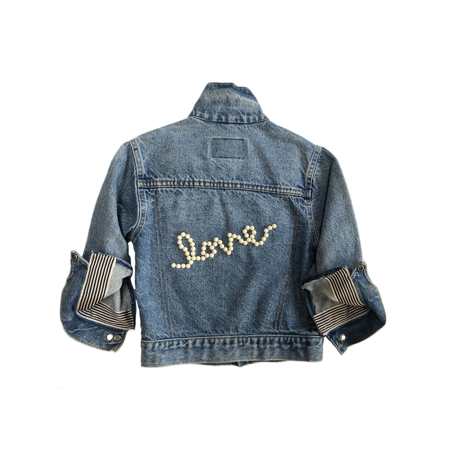 BEADED LOVE: CUSTOM vintage Levis/Lee jean jacket — SiD NYC