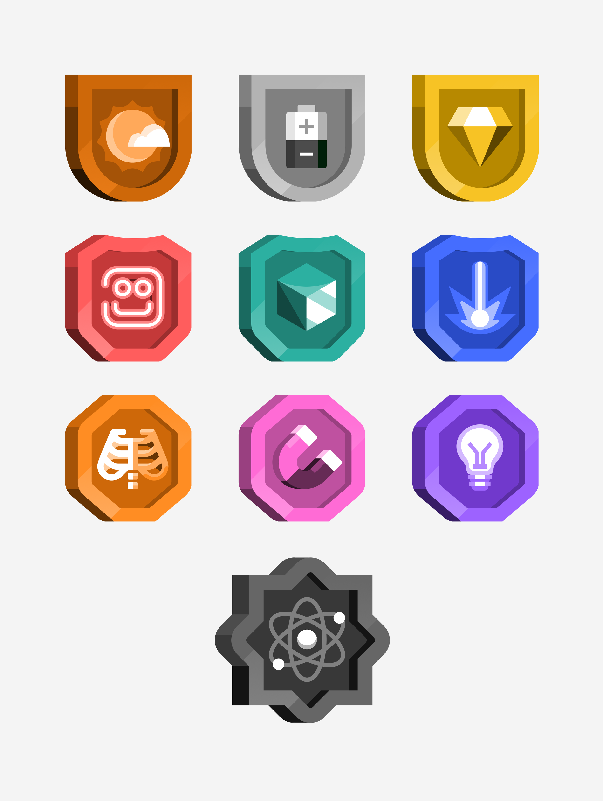 Brilliant.org Leagues Badge Iconography