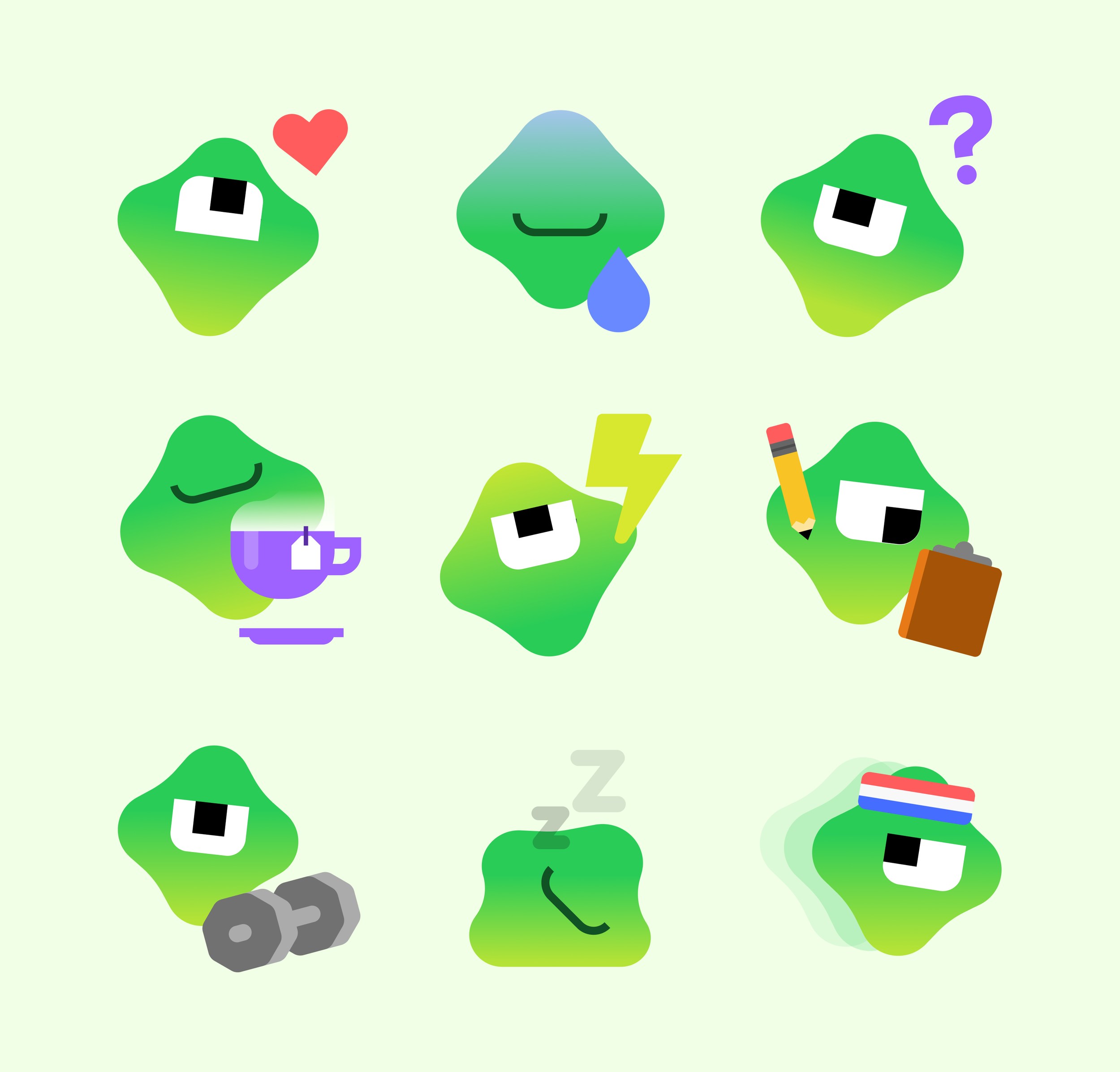 Brilliant.org Koji App Mascot Emojis