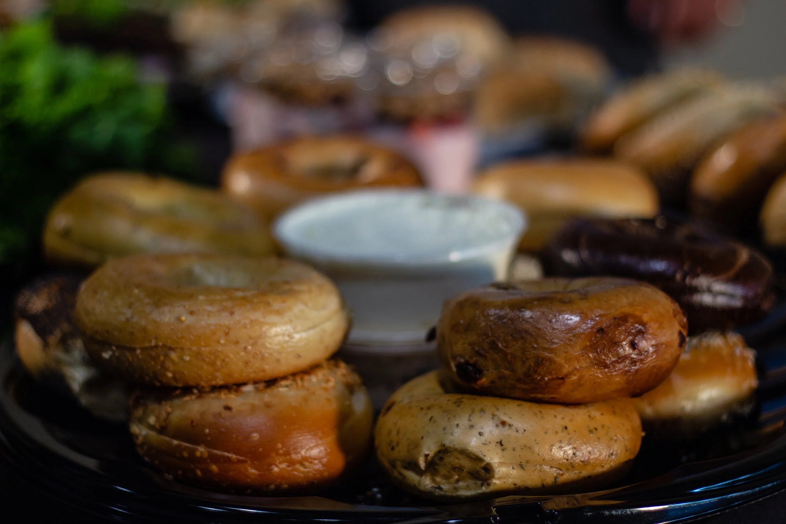 18 tasty bagel flavors to choose from and tons of cream cheese options!