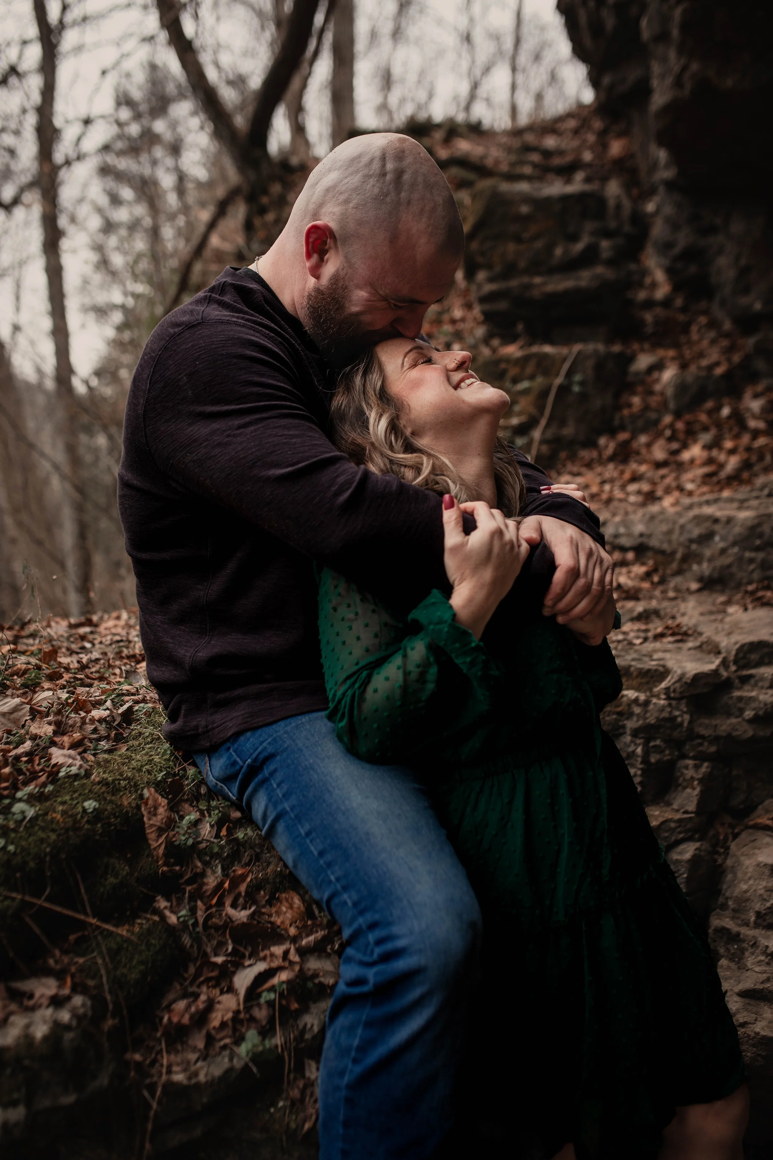 Romantic engagement session photographed in Cincinnati, Ohio by Sarah and Jordan Epperson of Every Atom Photography, a husband and wife team specializing in wedding and engagement photography.