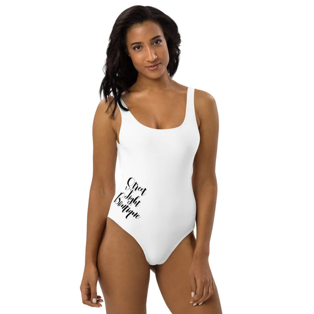 ★PLAGE_seoul★ Easy Fit Swim Set_Off White SLB One-Piece Swimsuit — Street Light Boutique