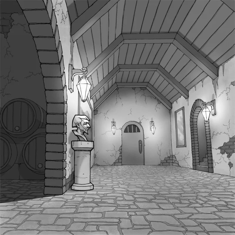 Sacred Dawn - Manor Hallway