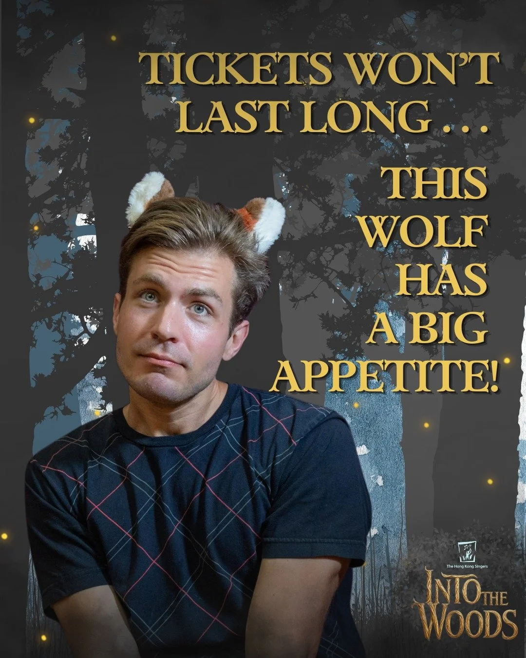 Hungry for an unforgettable night of theatre? Our Wolf is ready to devour the stage!
Come experience the magic, mischief, and music of Into the Woods.
Tickets are selling fast &mdash; secure yours before he does! 🐺

Tickets available via the link in