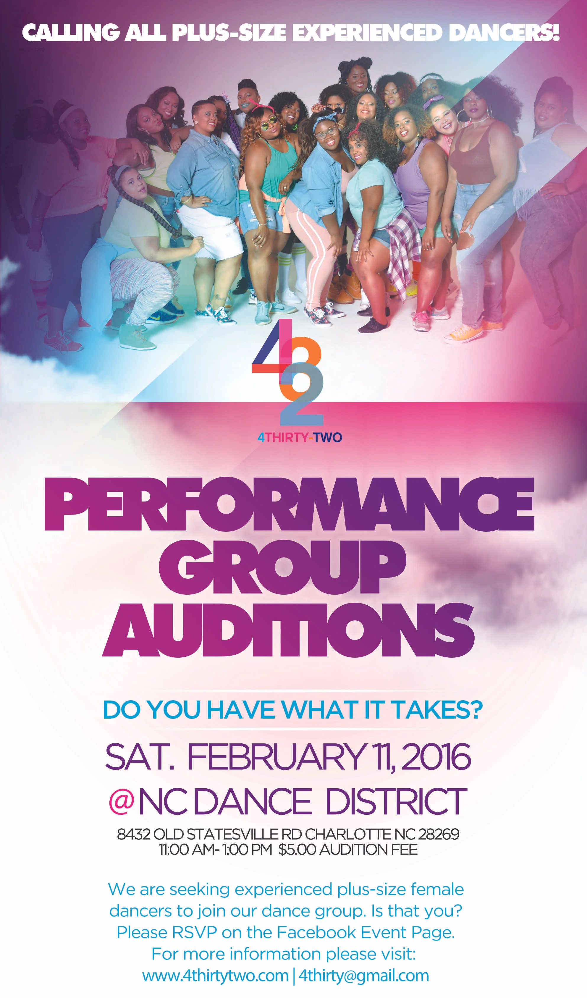 4Thirty-Two Performance Group Auditions