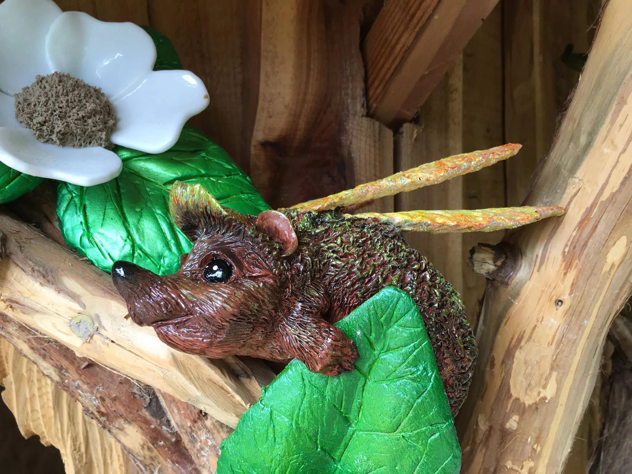 Hedge Hog Fairy Blending With Environment