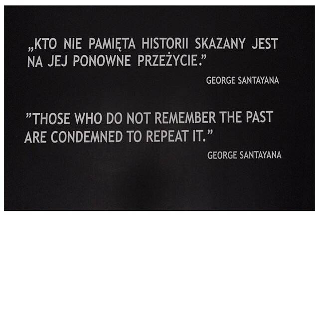 #auschwitz75 &ldquo;Those who do not remember the past are condemned to repeat it.&rdquo; Uniforms/ Spectacles/ Footwear/
Wall.