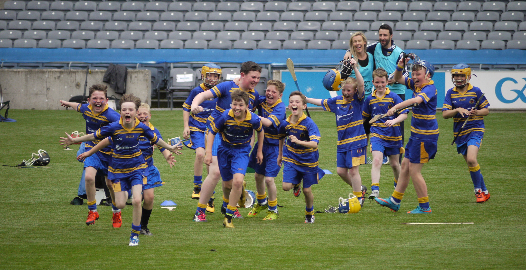 Celebrating victory