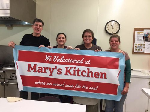 Chef & the Farmer Volunteers at Mary's Kitchen