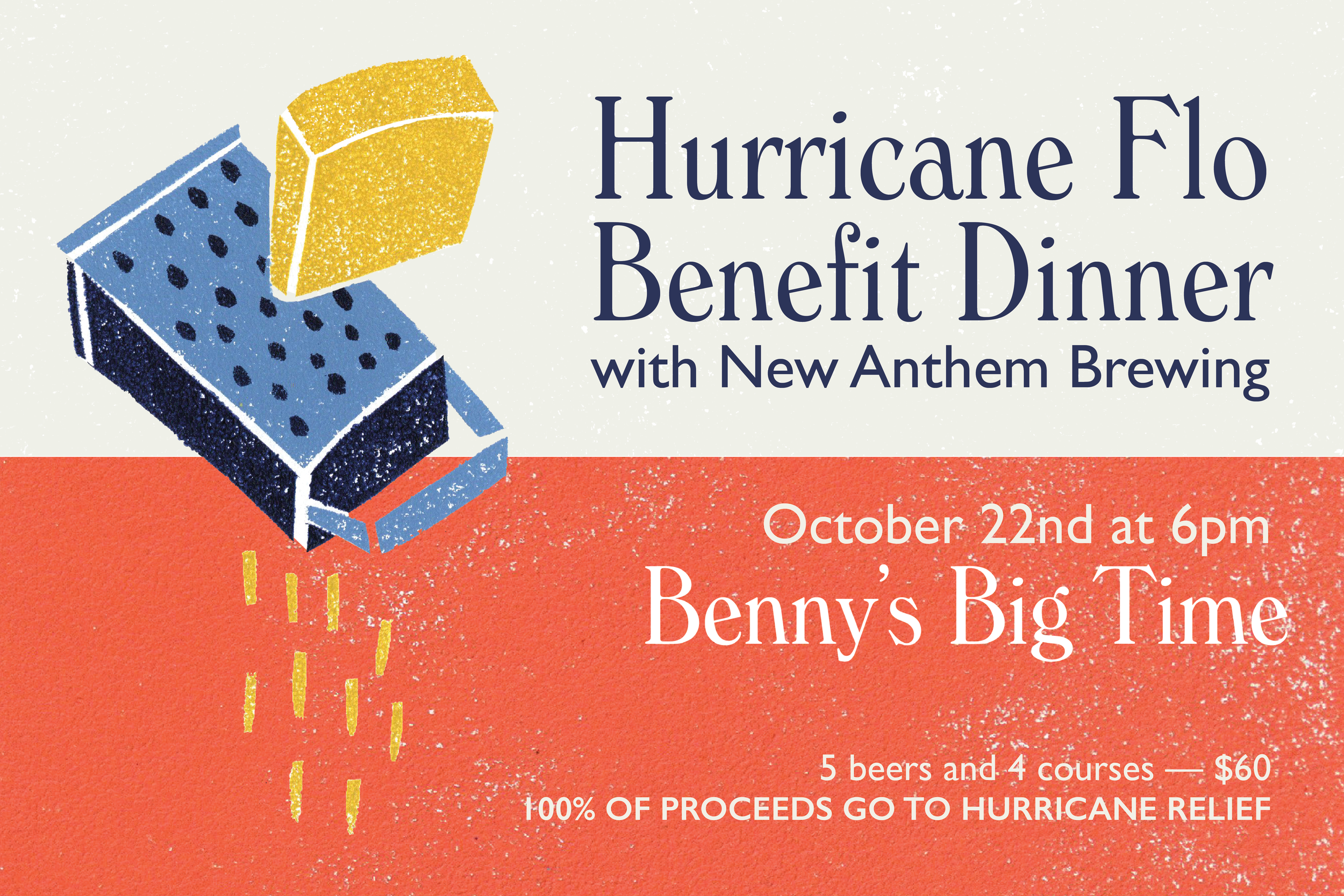 Hurricane Flo Benefit Dinner at Benny's Big Time