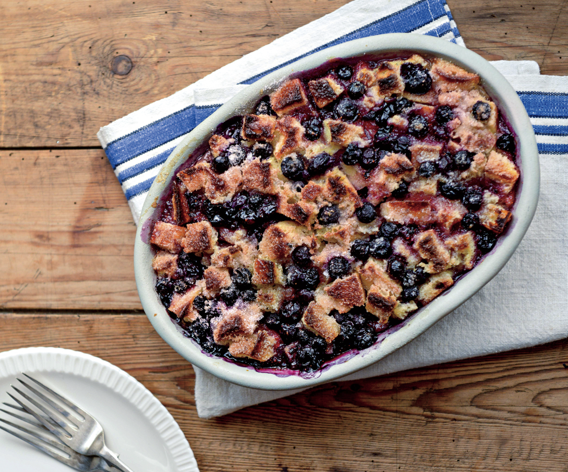 Blueberry Cobbler with a Cornmeal Sugar-Cookie Crust