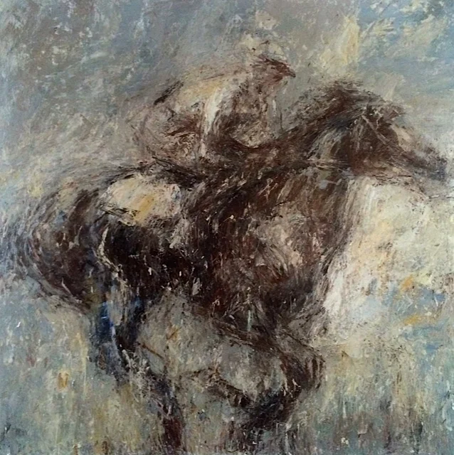 Judy Buxton, Ribot revisited, il calvallo Super, oil on canvas, 152 x 152 cms.jpg