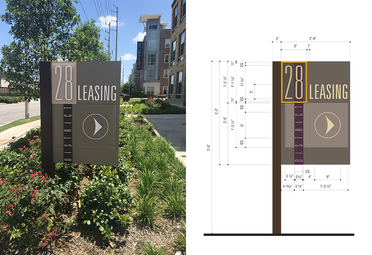 Residential Directional Sign in Houston