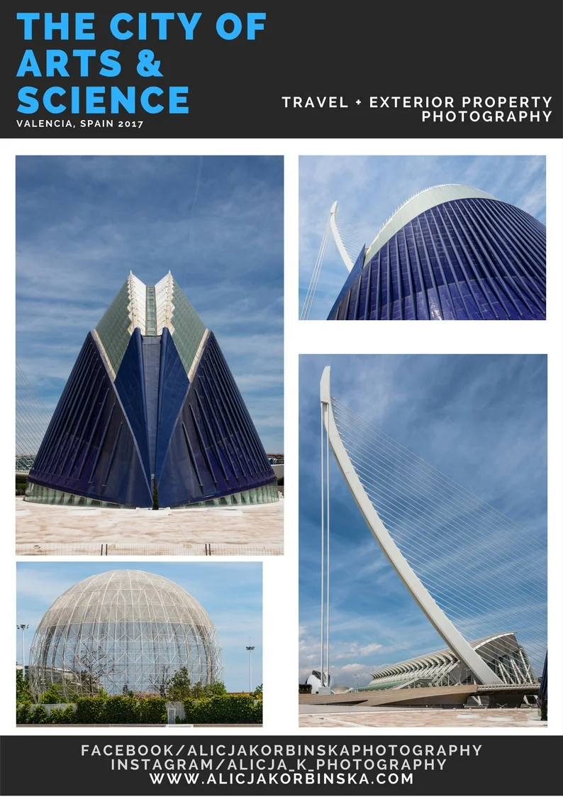L'Àgora - a covered plaza in which concerts and sporting events(top) and L'Oceanogràfic - an open-air oceanographic park.