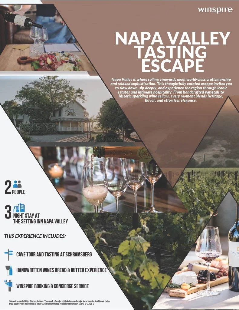 Napa Valley Tasting Escape and more!