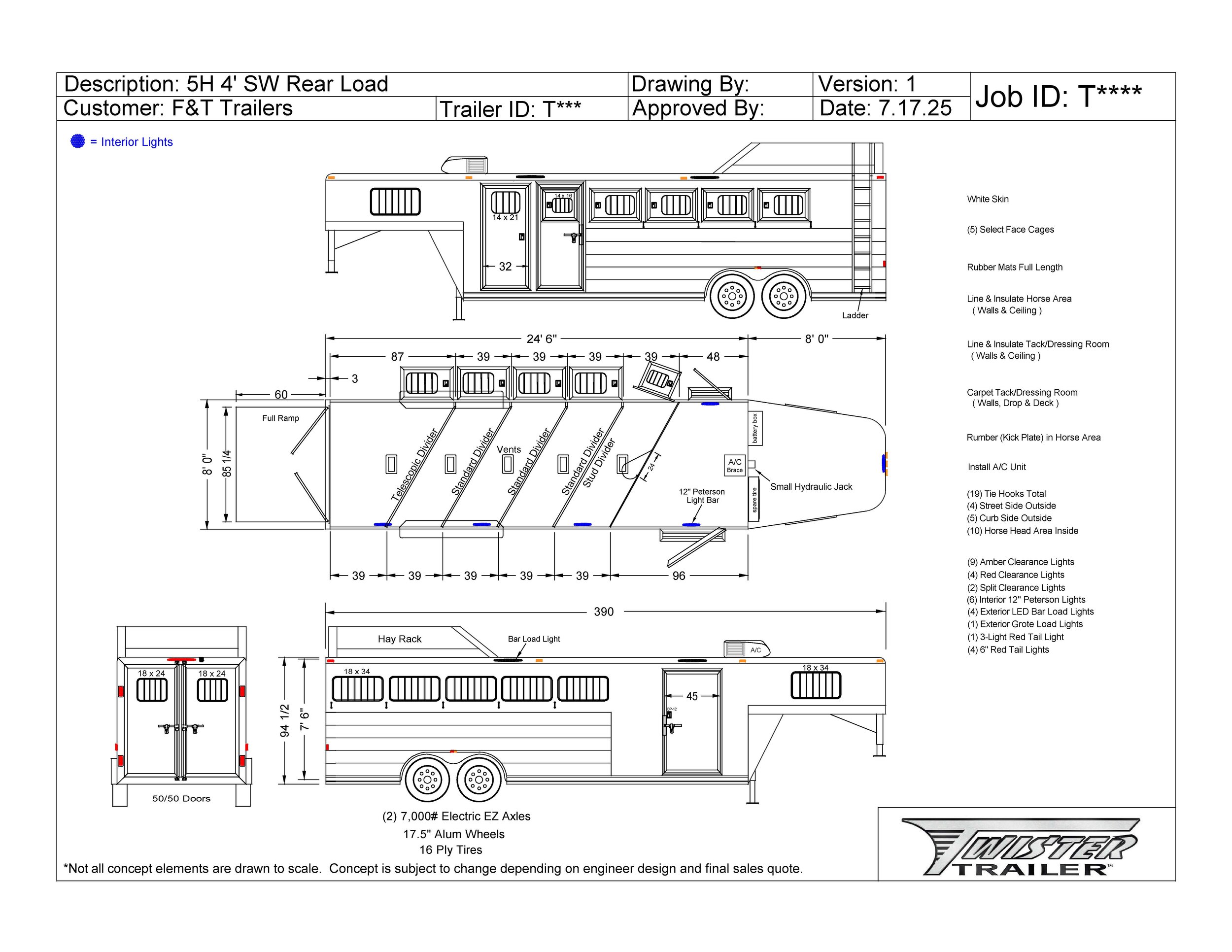 2026 Stock Combo 5H 4' SW Rear Load (T593)